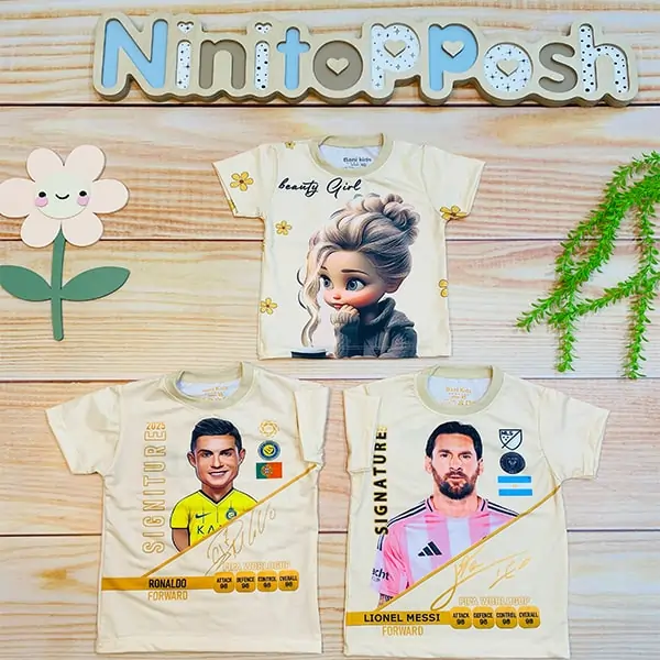 تیشرت تک طرح دار در نی نی تاپ پوش