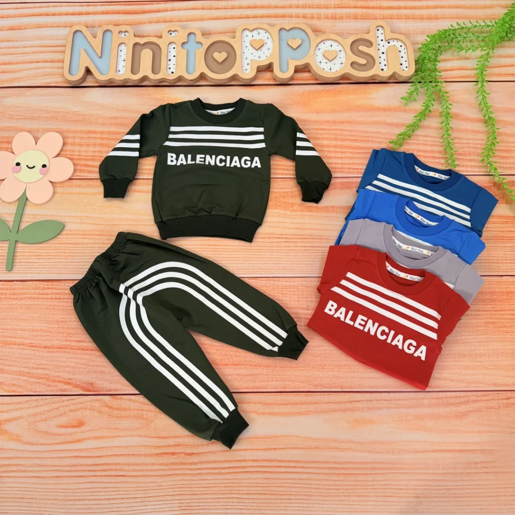 ست بلوز شلوار 3 خط BALENciaga بچگانه در نی نی تاپ پوش
