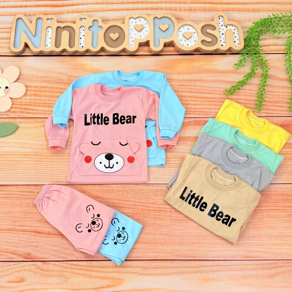 ست بلوز شلوار Little Bear جیبدار بچگانه در نی نی تاپ پوش