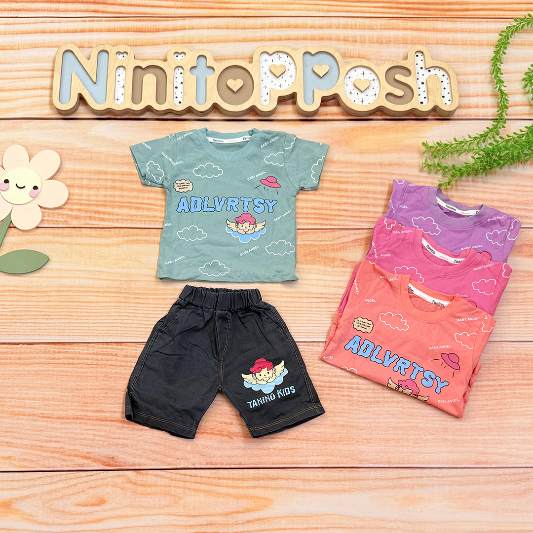 ست تیشرت شلوارک Baby Angel دخترانه ست تیشرت شلوارک Baby Angel دخترانه در نی نی تاپ پوش