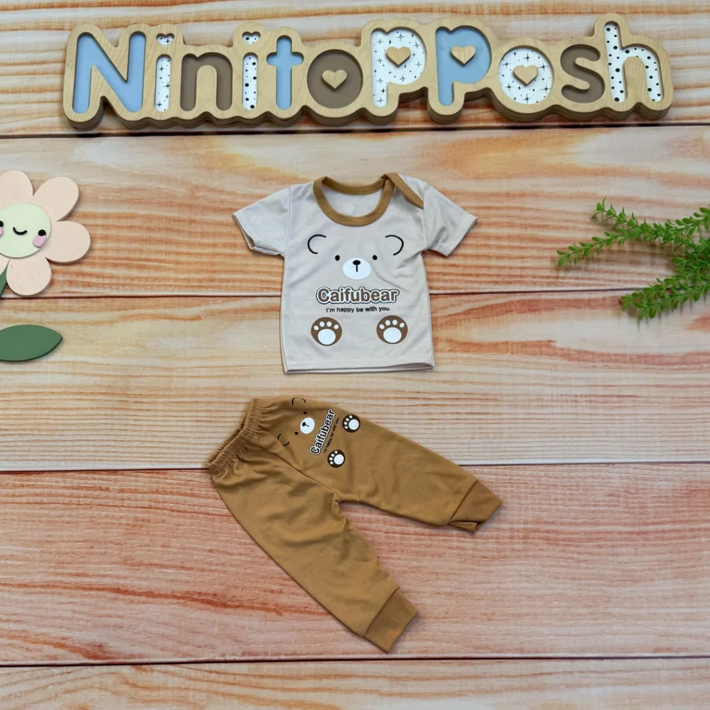 ست تیشرت شلوار خرس نوزادی در نی نی تاپ پوش