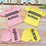 ست تیشرت شلوارک Balenciaga بچگانه در نی نی تاپ پوش