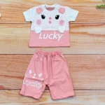 ست تیشرت شلوارک Lucky خرگوش دخترانه در نی نی تاپ پوش