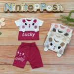 ست تیشرت شلوارک Lucky خرگوش دخترانه در نی نی تاپ پوش